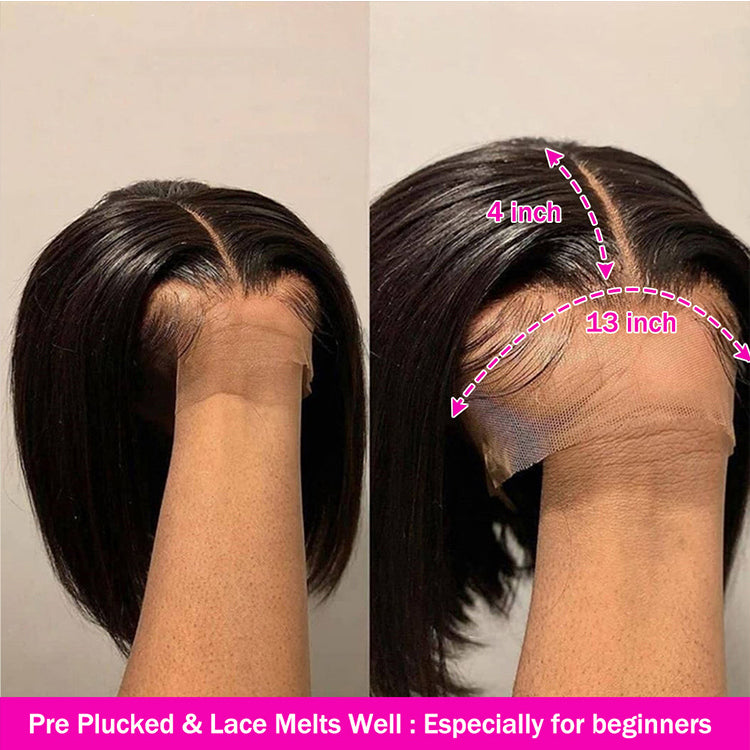 Frontal Bob Straight Wig  Human Hair