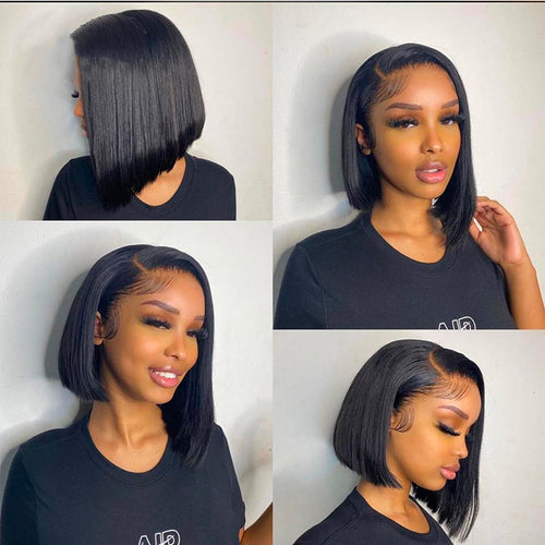 Frontal Bob Straight Wig  Human Hair